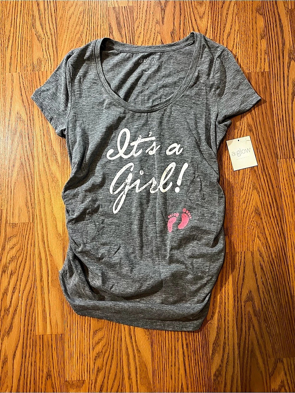A.Glow Maternity size small tshirt(“It’s A Girl”) New With Tags